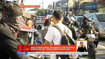 Mga lumalabag sa health protocols, hinuli ng QC Task Force Disiplina | UB