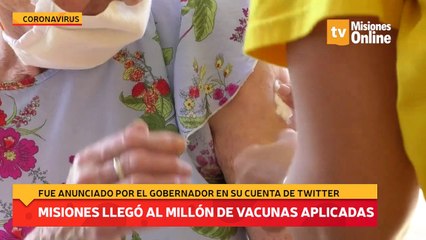 Misiones llegó al millón de vacunas aplicadas