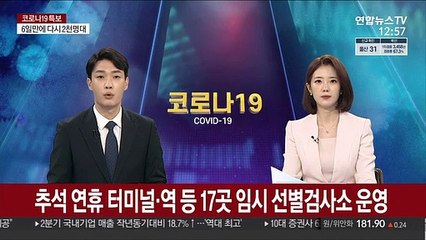 추석연휴 터미널·역 등 17곳 임시선별검사소 운영