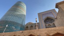 Özbekistan'ın tarihi Hive şehrinde 