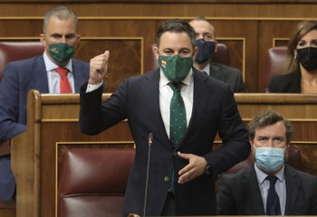 Abascal acusa al Gobierno de "callar" con los crímenes reales y “demonizar” a Vox con los "montajes"