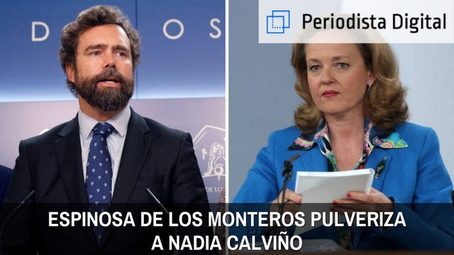 Espinosa de los Monteros (VOX) pulveriza a Nadia Calviño por la ruina y mentira del Gobierno