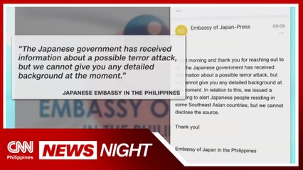 Government calls for calm amid Japan's terrorist threat warning