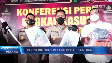 Dua Pelaku Begal Bersenjata Samurai Diciduk Polresta Sidoarjo
