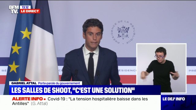Salles de consommation à moindre risque: Pour Gabriel Attal, c'est une solution