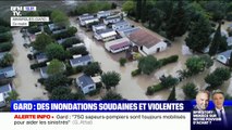 Gard: un département sous les eaux, victime d'inondations soudaines et violentes