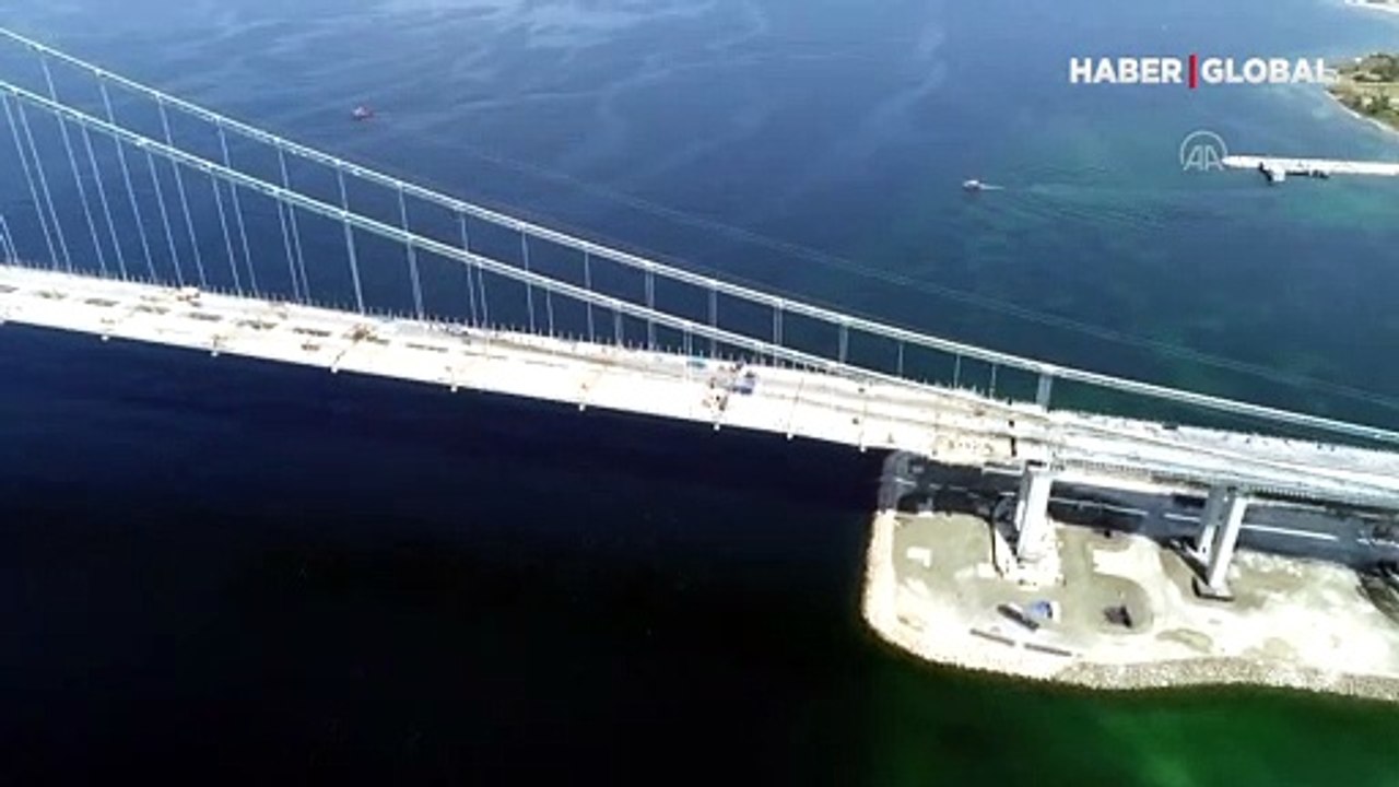 1915 Çanakkale Köprüsü'nün son hali görüntülendi! Sadece 21 blok kaldı