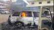 Maratha Kranti Morcha | Protester Burn Vehicle In Front Of Police Station