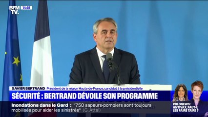 "Emmanuel Macron n'a jamais mesuré l'explosion de la criminalité de la délinquance": Xavier Bertrand s'en prend au chef de l'État dans un discours ce mercredi