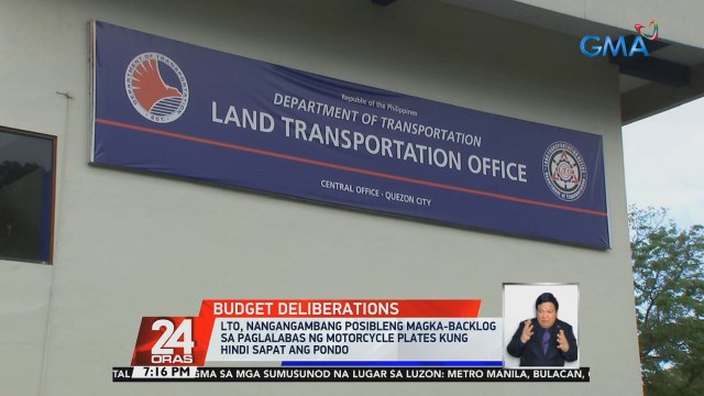 LTO, nangangambang posibleng magka-backlog sa paglalabas ng motorcycle plates kung hindi sapat ang pondo | 24 Oras