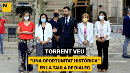 Torrent veu "una oportunitat històrica" en la taula de diàleg i diu que l'afronten "amb convenciment i determinació"