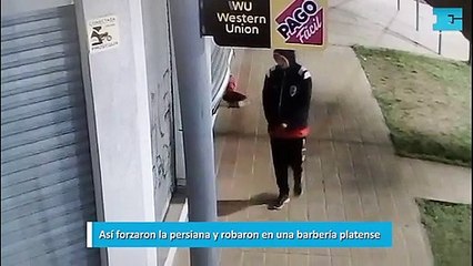 Así forzaron la persiana y robaron en una barbería platense