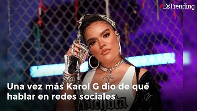 Anuel la dejó mal : Karol G se pintó las cejas de azul y el resultado desató una 'ola' de críticas