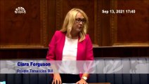 Ciara Ferguson uses maiden speech to back protections for tenants reliant on private sector for roof over their heads
