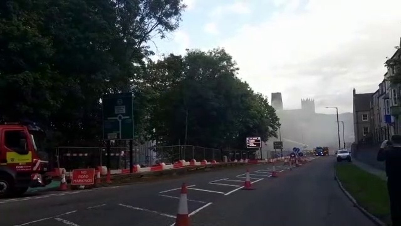 Crews tackle fire in Durham