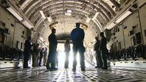 Kate boards military cargo plane during RAF visit