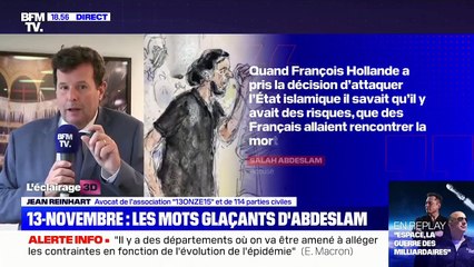 Me Reinhart: Salah Abdeslam "dit des choses qui ne sont pas audibles pour nous, mais il parle"