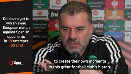 Download Video: Postecoglou urges Celtic to forge their own history ahead of Betis clash