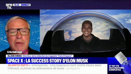 Vol touristique de SpaceX: pour Alain Cirou, "on est dans une crise éthique pour le tourisme spatial"