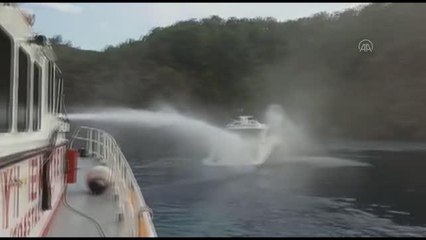 Fethiye'de lüks motor yatta çıkan yangın hasara yol açtı