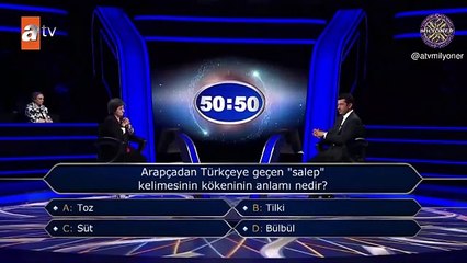 Kim Milyoner Olmak İster'e damga vuran 'salep' sorusu!