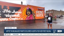 Milwaukee graffiti artist creates Dolores Huerta mural
