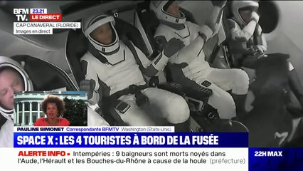 Les passagers du premier vol touristique de SpaceX montent dans la fusée