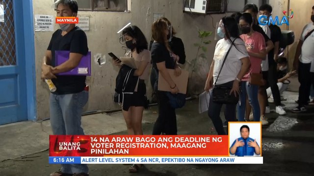 14 na araw bago ang deadline ng voter registration, maagang pinilahan | UB