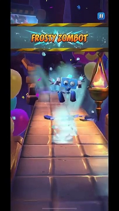 Frosty Zombot Battle Run Gameplay On Temple Ruins - Crash Bandicoot: On The Run!