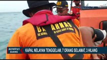 Perahu Terbalik Dihantam Ombak, 3 Nelayan Masih dalam Pencarian