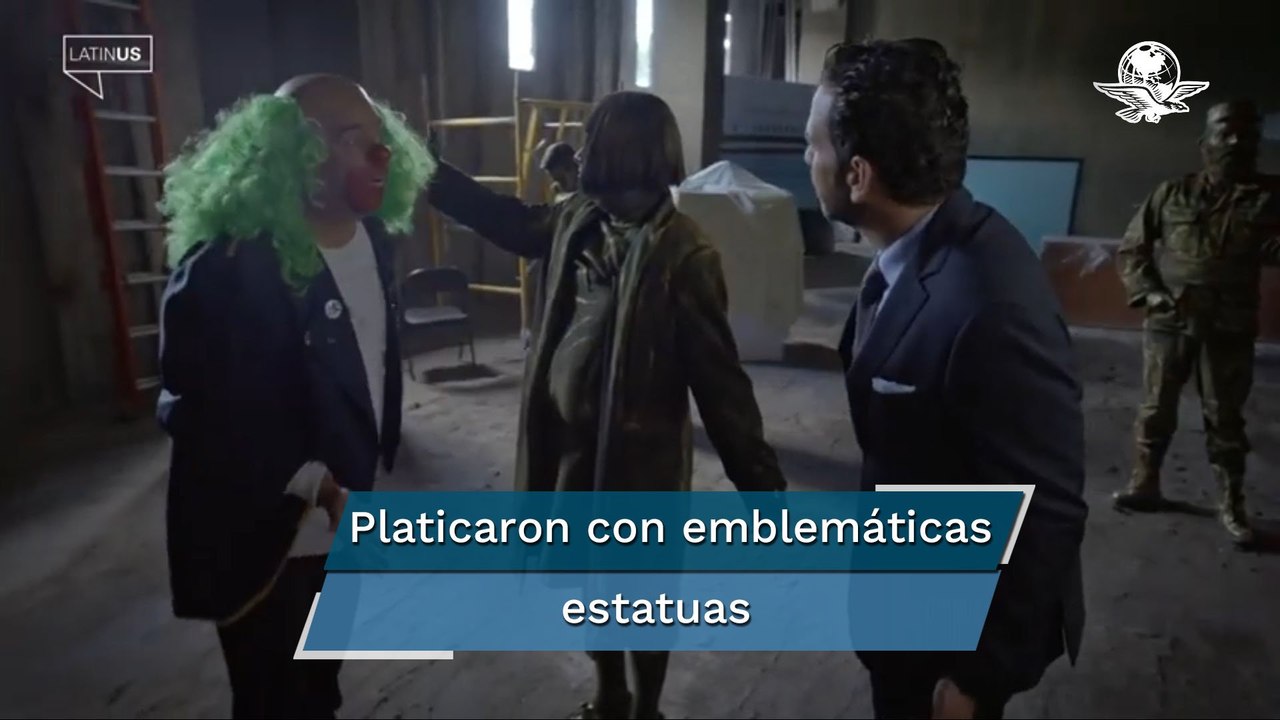 Brozo y Loret descubren bodega de estatuas “que ya no sirven para el rey” AMLO