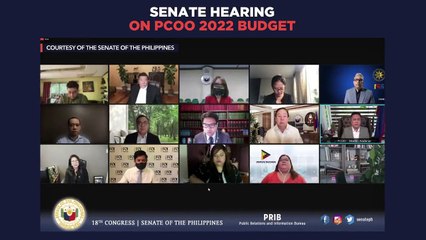 Senate hearing on 2022 PCOO budget