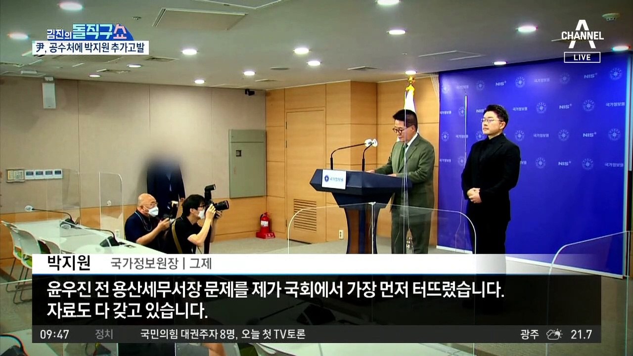 ‘고발 사주‘ 보도 직전…박지원-조성은 또 만났다