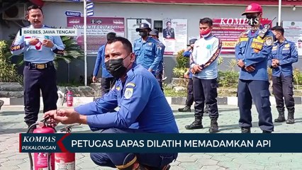 Petugas Lapas Dilatih Padamkan Api