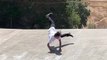 Guy Falls And Slides Down Cemented Ramp While Skateboarding