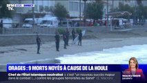 Houle en Méditerranée: des policiers rappellent aux surfeurs que la baignade est interdite à Agde dans l'Hérault