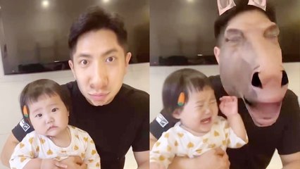 'Cute baby absolutely HATES the 'Horse Face' filter '