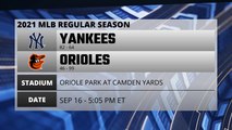 Yankees @ Orioles Game Preview for SEP 16 -  5:05 PM ET