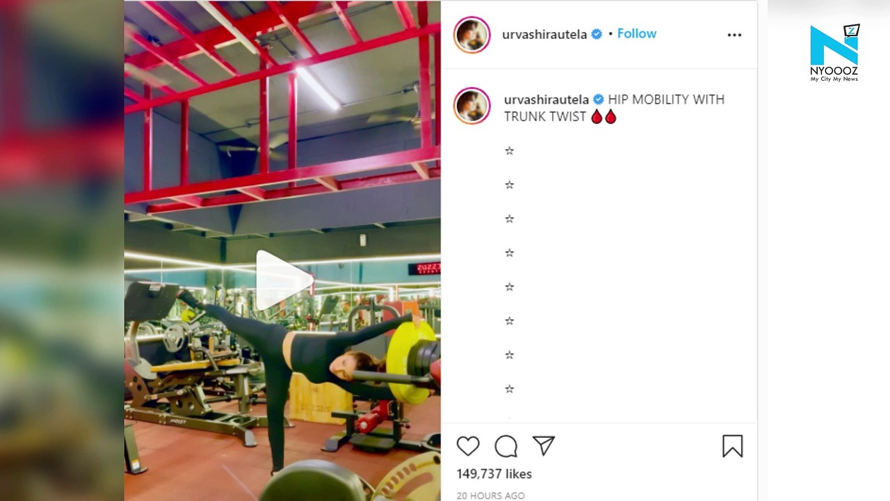 Urvashi Rautela shares hip mobility with trunk twists exercise