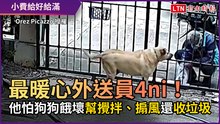 最暖心外送員4ni！ 他怕狗狗餓壞 幫攪拌、搧風還收垃圾