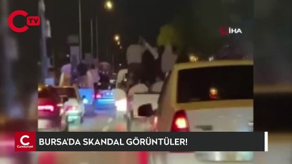 Bursa'da asker ve düğün konvoyunda caddeleri birbirine kattılar
