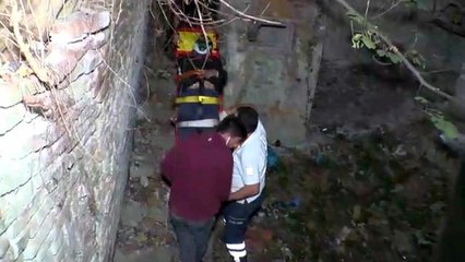 Bursa'da 15 metre yüksekliğindeki tarihi surlardan düşen kişi yaralandı