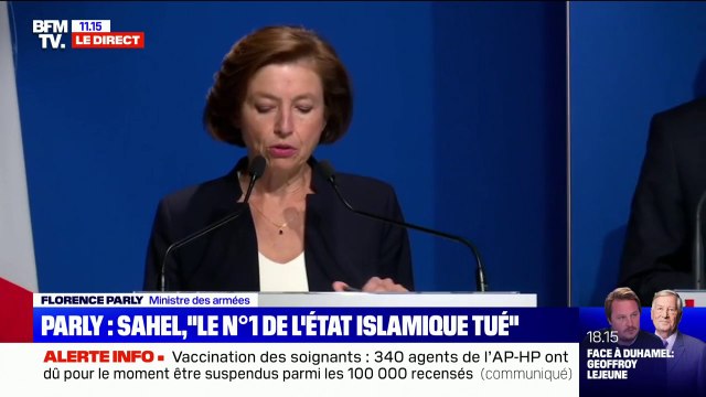 Florence Parly confirme la mort du chef du groupe terroriste de l'État islamique au Grand Sahara