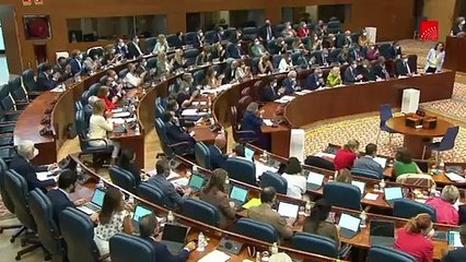 Ayuso carga en la Asamblea contra la "hipocresía de la izquierda caviar"