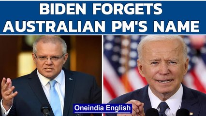 Download Video: Joe Biden seemingly forgets the name of Australian PM Scott Morrison | Boris Johnson | Oneindia News