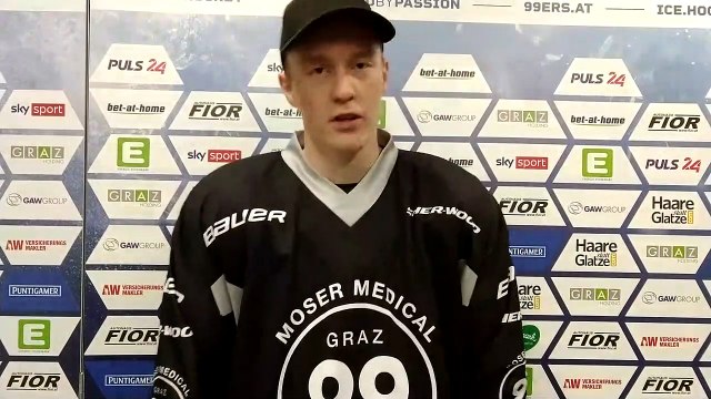 1.Runde: Michael Kernberger (Graz99ers) vor dem Duell mit Dornbirn