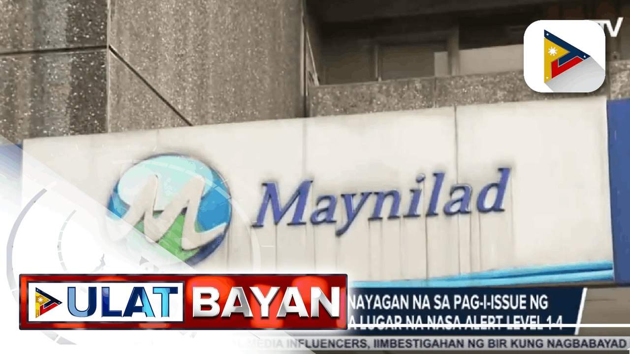 Maynilad at Manila Water, pinayagan na sa pag-i-issue ng notice of disconnection sa mga lugar na nasa Alert level 1-4 ; Mga lugar na nasa ilalim ng Alert level 5 at granular lockdown, exempted