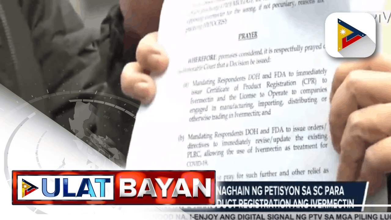 Ilang mambabatas at doktor, naghain ng petisyon sa SC para maisyuhan ng certificate of product registration ang Ivermectin