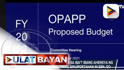 Panukalang budget para sa iba't ibang ahensya ng gobyerno sa Mindanao, sinuportahan ni Sen. Go