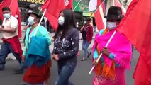 Protestas en la capital de Ecuador para protestar contra las políticas económicas y laborales del presidente Lasso